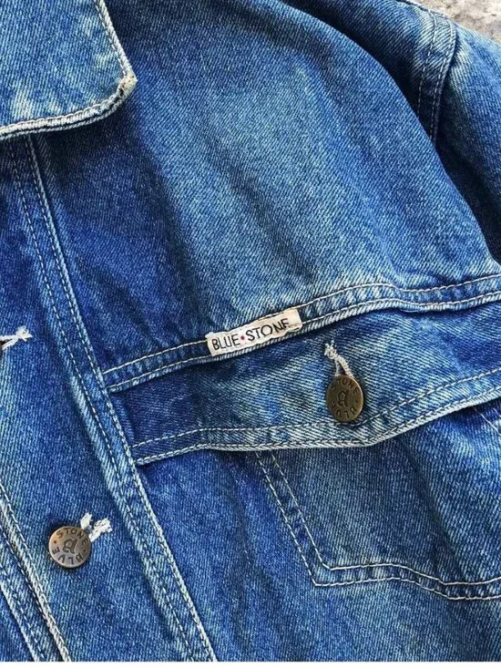 Blue Denim Jacket – Classic Trucker Style - Picture 4 of 4